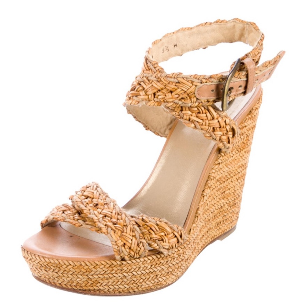 Stuart Weitzman Raffia Espadrilles 5.5